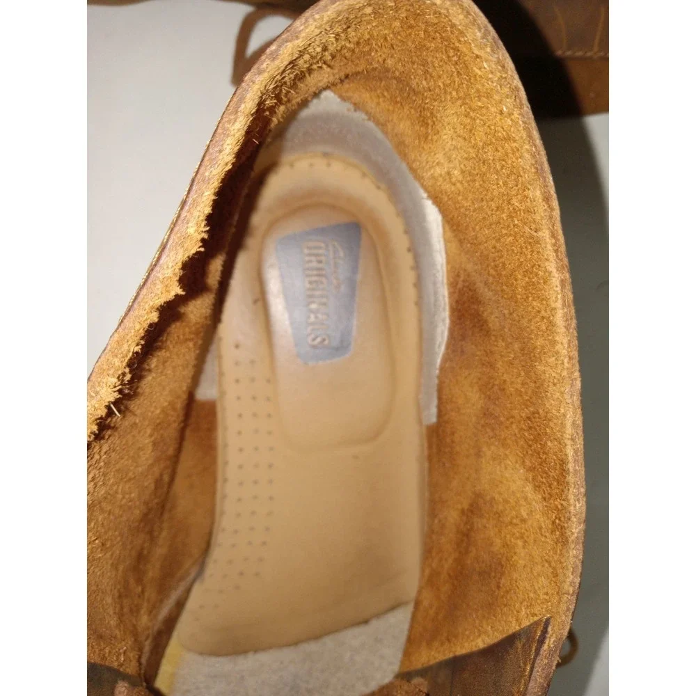 Clarks Collection Mens Size 9M Brown Leather Classic Desert Chukka Boots Shoe